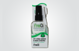FreeCô é o primeiro produto do Brasil que bloqueia o mau cheiro que sai do vaso sanitário. 